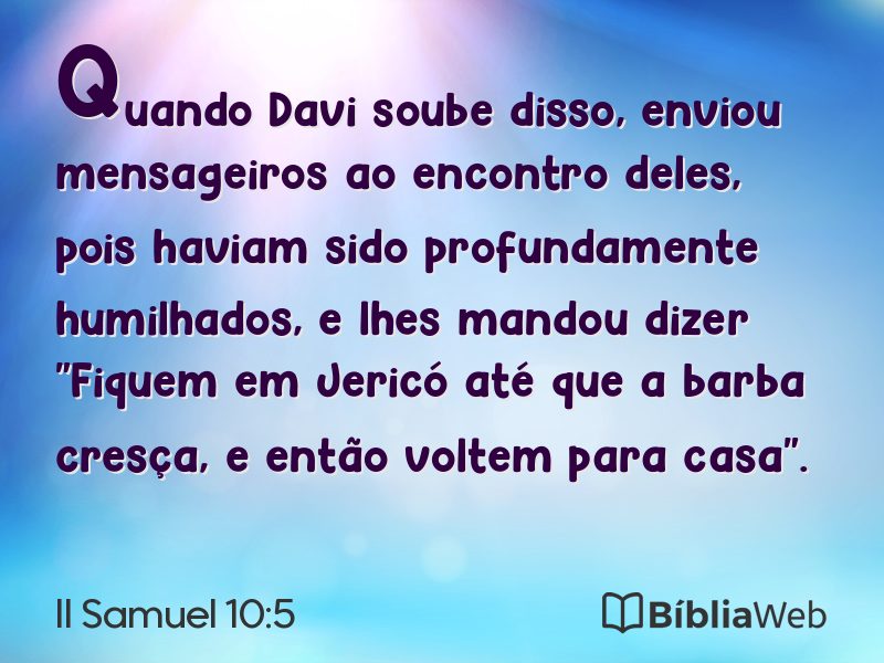 II Samuel 10:5 em imagem para compartilhar