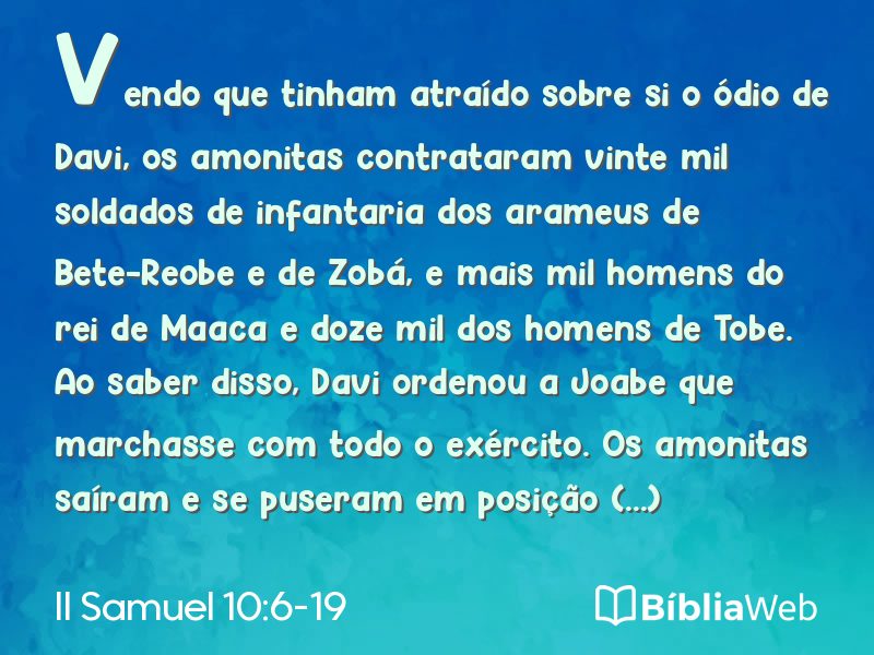 II Samuel 10:6-19 em imagem para compartilhar