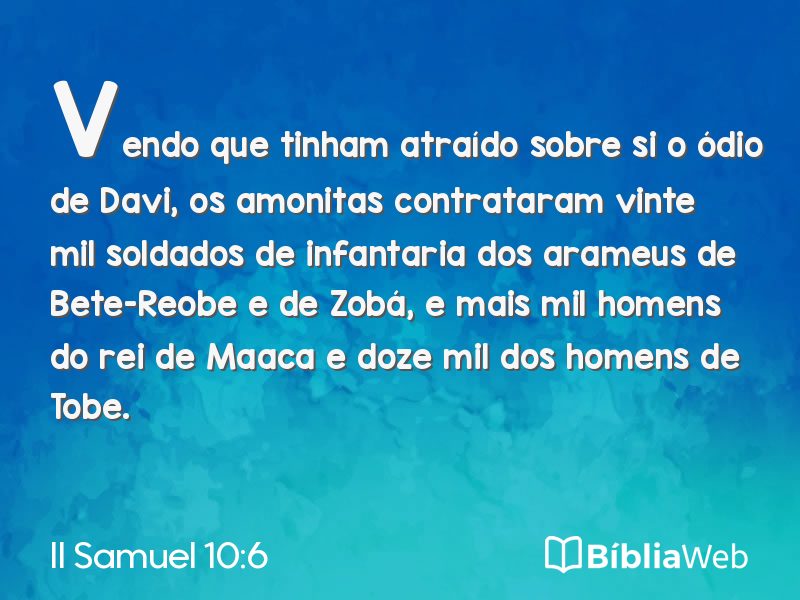 II Samuel 10:6 em imagem para compartilhar