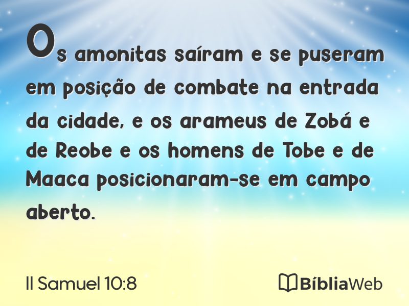 II Samuel 10:8 em imagem para compartilhar
