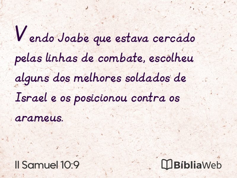 II Samuel 10:9 em imagem para compartilhar