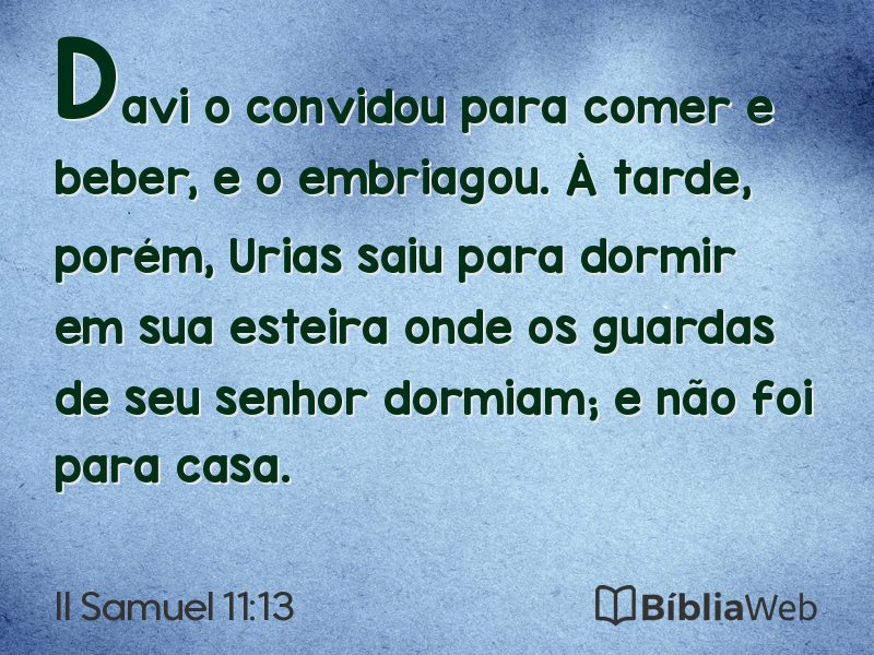 II Samuel 11:13 em imagem para compartilhar