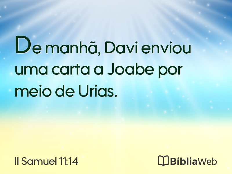 II Samuel 11:14 em imagem para compartilhar