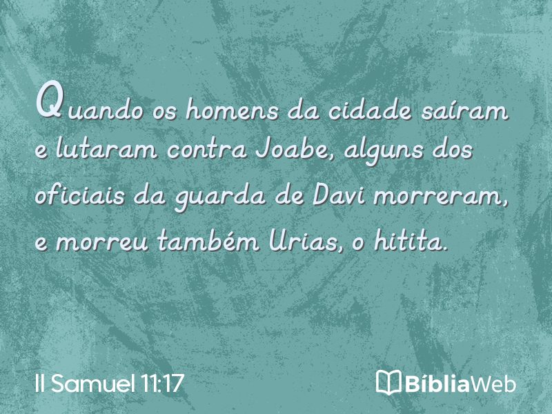II Samuel 11:17 em imagem para compartilhar