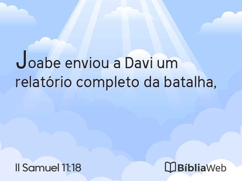 II Samuel 11:18 em imagem para compartilhar