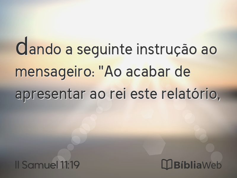 II Samuel 11:19 em imagem para compartilhar