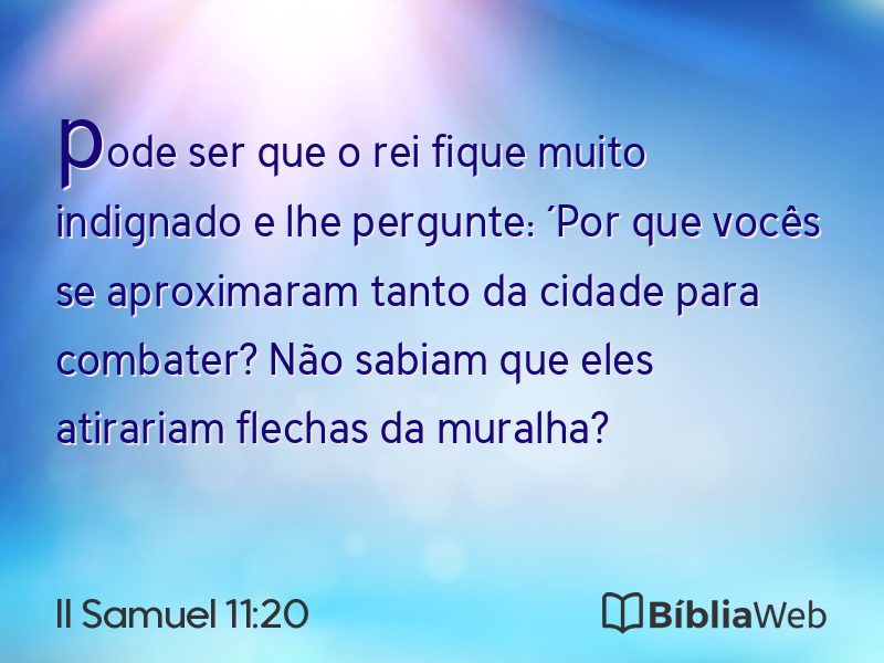 II Samuel 11:20 em imagem para compartilhar