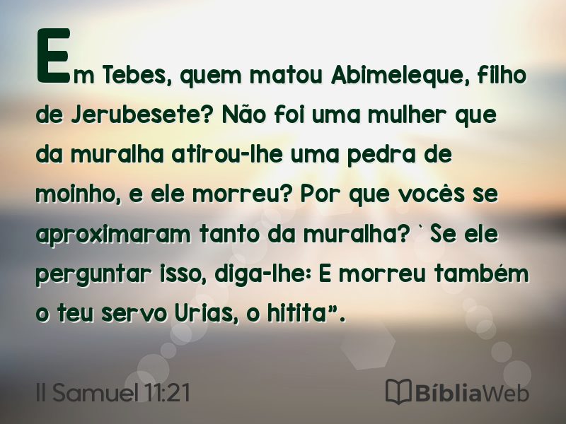 II Samuel 11:21 em imagem para compartilhar