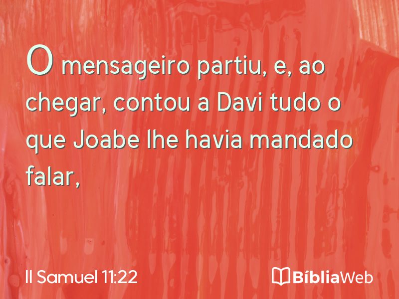 II Samuel 11:22 em imagem para compartilhar