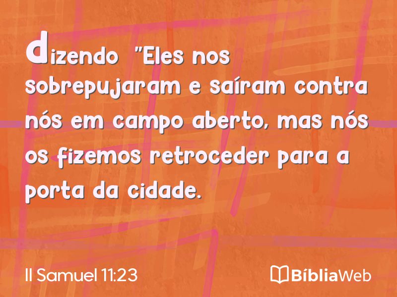 II Samuel 11:23 em imagem para compartilhar