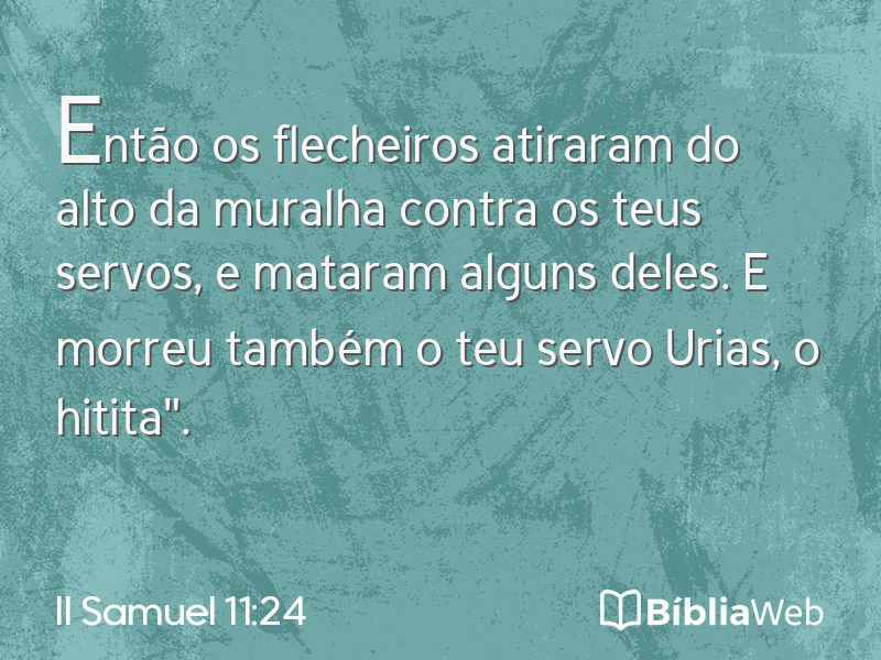 II Samuel 11:24 em imagem para compartilhar