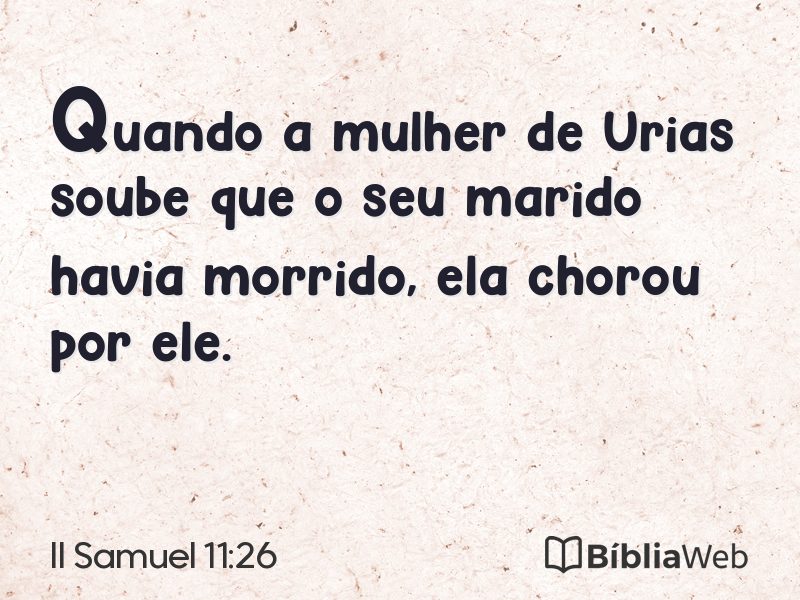 II Samuel 11:26 em imagem para compartilhar
