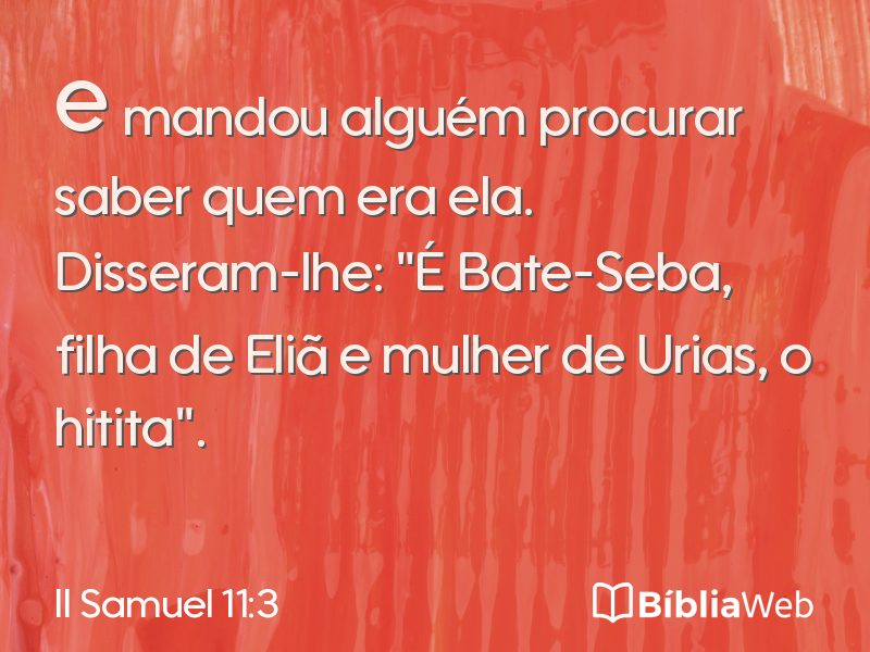 II Samuel 11:3 em imagem para compartilhar