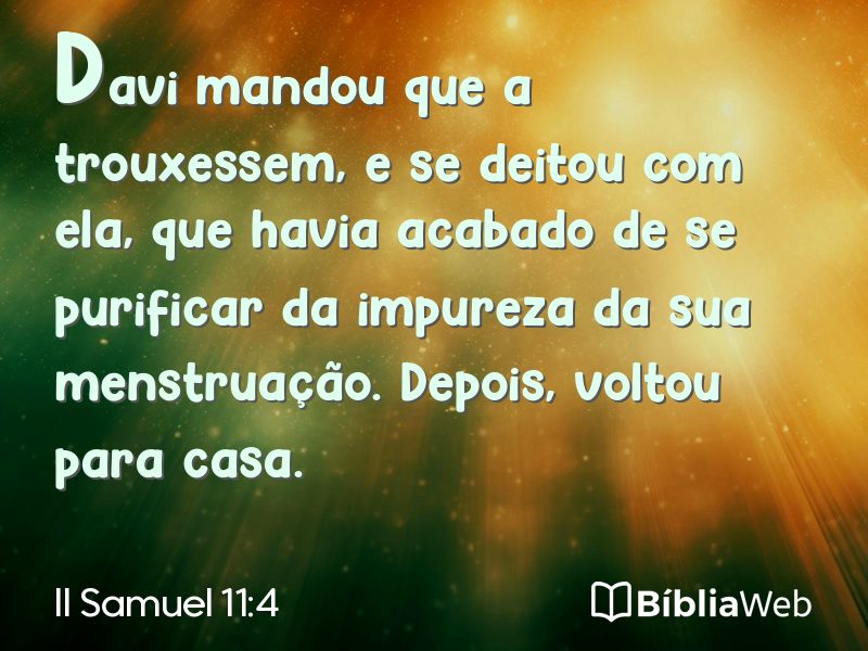 II Samuel 11:4 em imagem para compartilhar