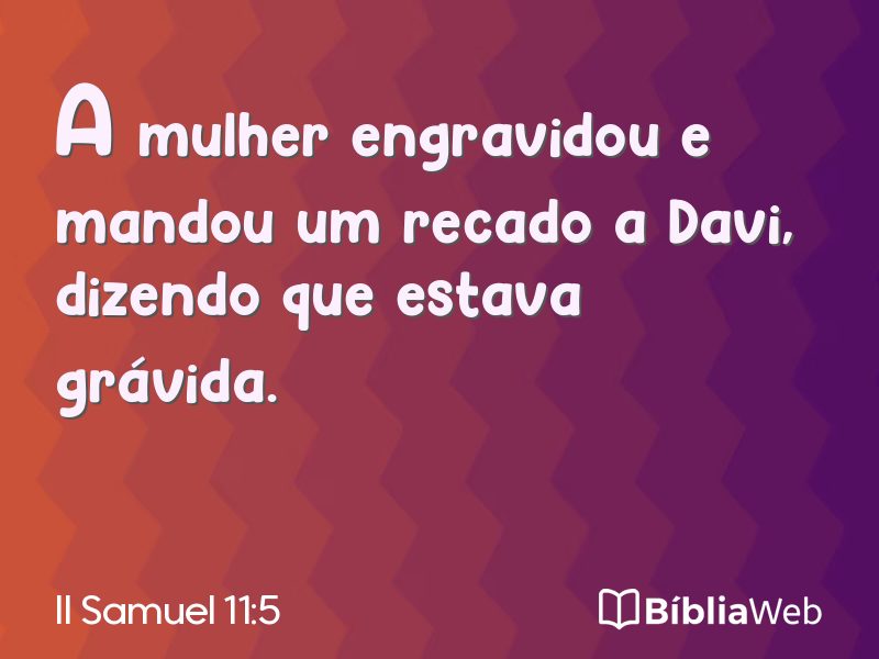 II Samuel 11:5 em imagem para compartilhar
