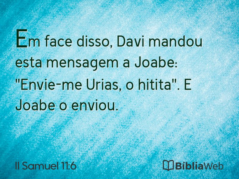 II Samuel 11:6 em imagem para compartilhar