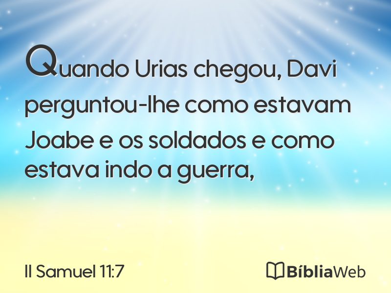 II Samuel 11:7 em imagem para compartilhar