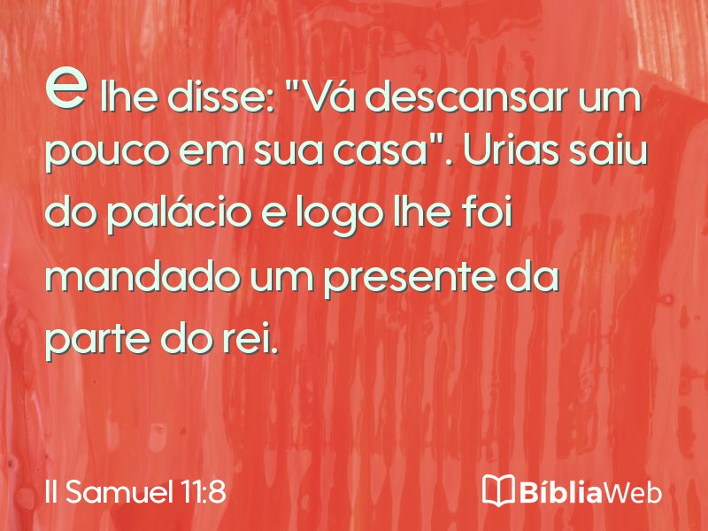 II Samuel 11:8 em imagem para compartilhar