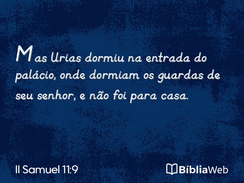 II Samuel 11:9 em imagem para compartilhar