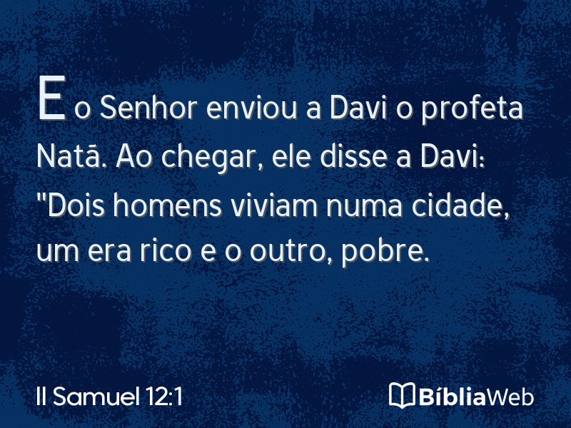 II Samuel 12:1 em imagem para compartilhar