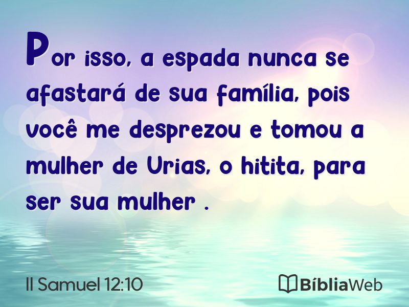 II Samuel 12:10 em imagem para compartilhar