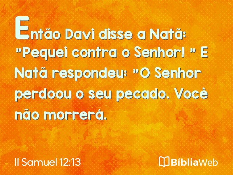 II Samuel 12:13 em imagem para compartilhar