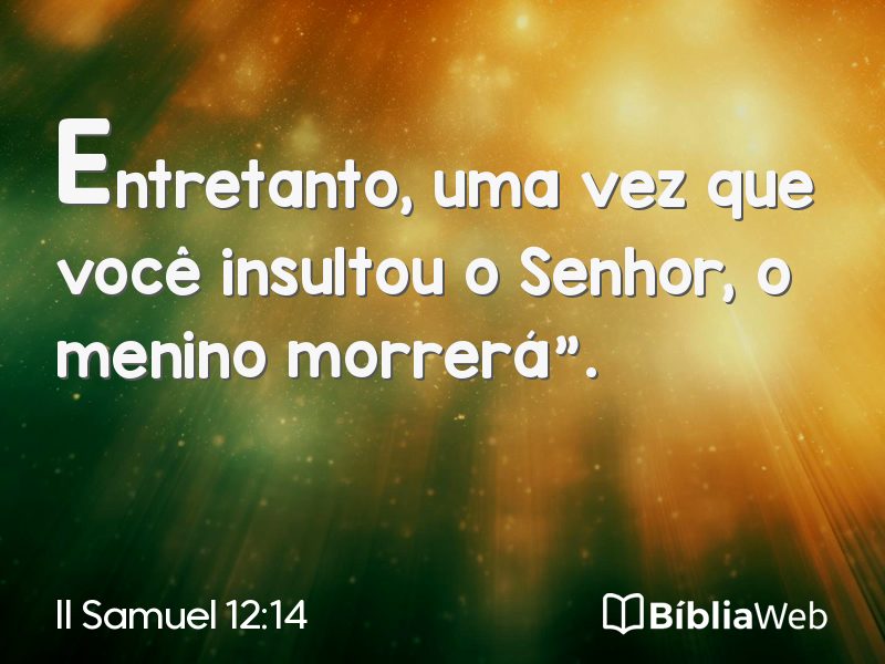 II Samuel 12:14 em imagem para compartilhar