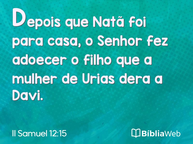 II Samuel 12:15 em imagem para compartilhar