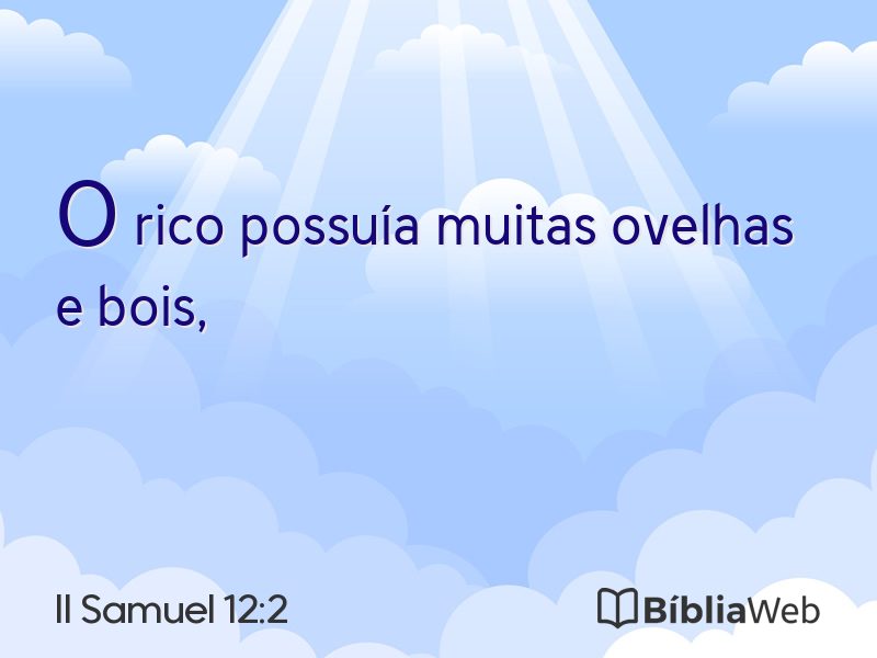 II Samuel 12:2 em imagem para compartilhar