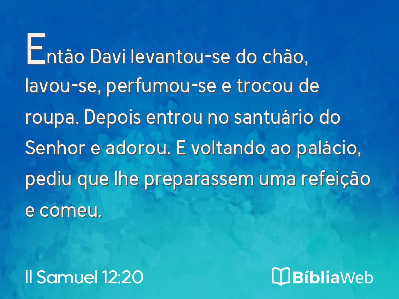 II Samuel 12:20 em imagem para compartilhar
