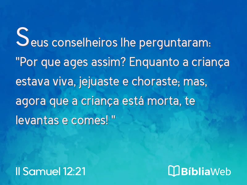 II Samuel 12:21 em imagem para compartilhar