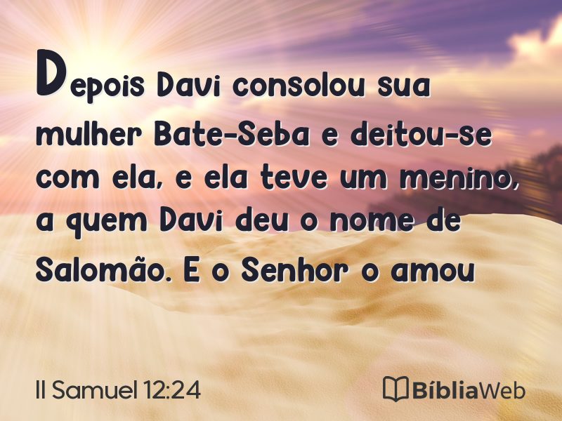 II Samuel 12:24 em imagem para compartilhar