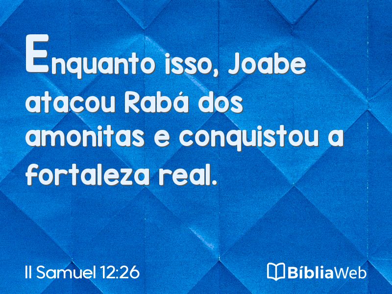 II Samuel 12:26 em imagem para compartilhar