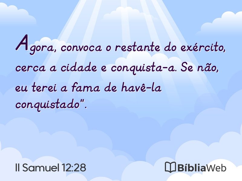 II Samuel 12:28 em imagem para compartilhar