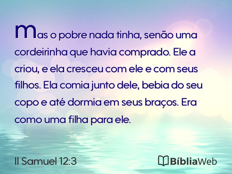 II Samuel 12:3 em imagem para compartilhar