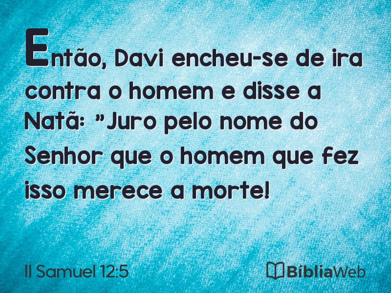 II Samuel 12:5 em imagem para compartilhar