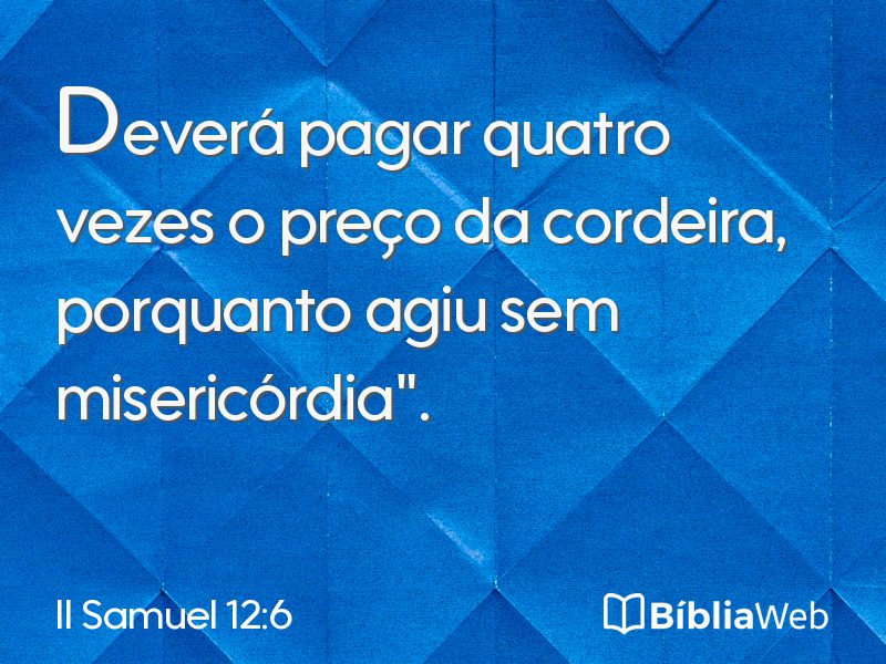 II Samuel 12:6 em imagem para compartilhar