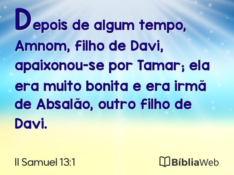 II Samuel 13:1 em imagem para compartilhar