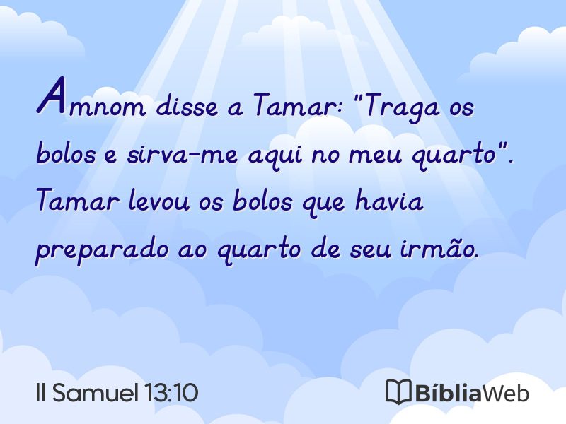 II Samuel 13:10 em imagem para compartilhar