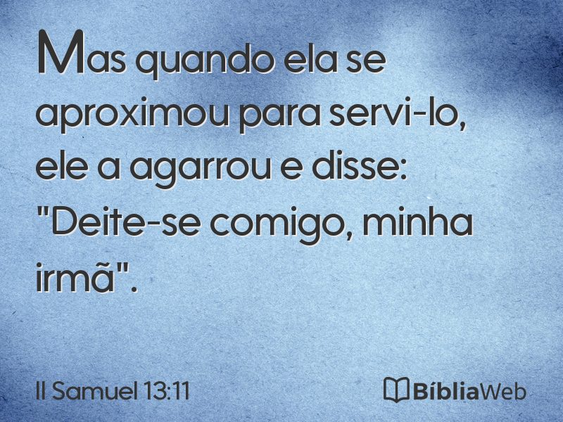II Samuel 13:11 em imagem para compartilhar