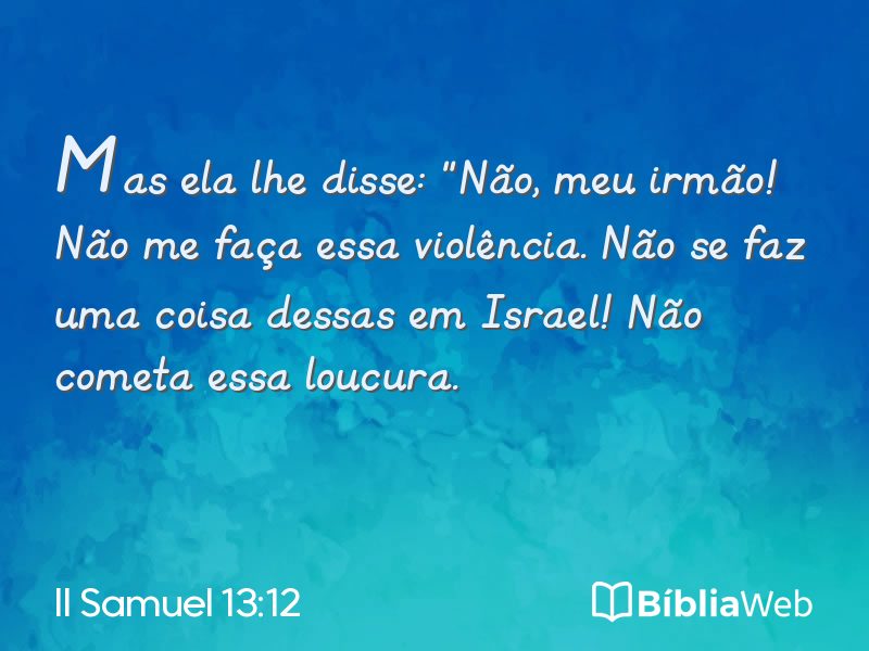 II Samuel 13:12 em imagem para compartilhar