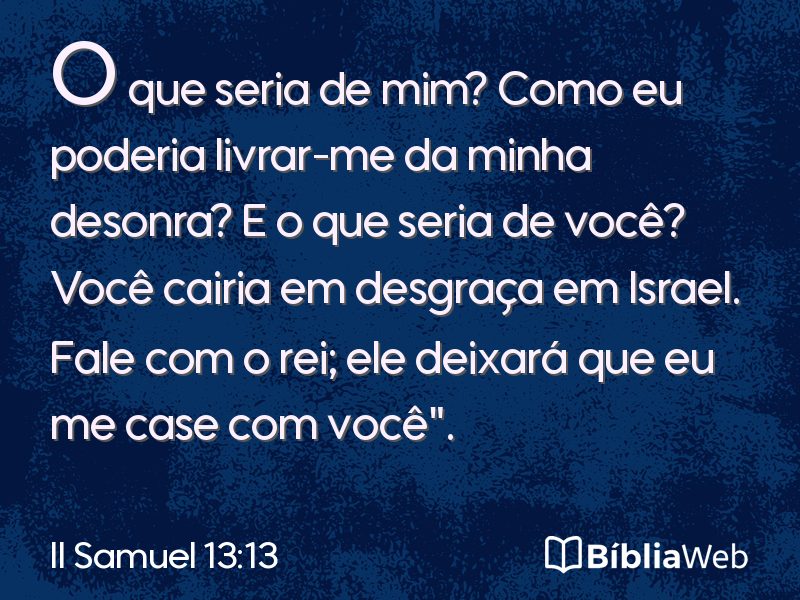 II Samuel 13:13 em imagem para compartilhar