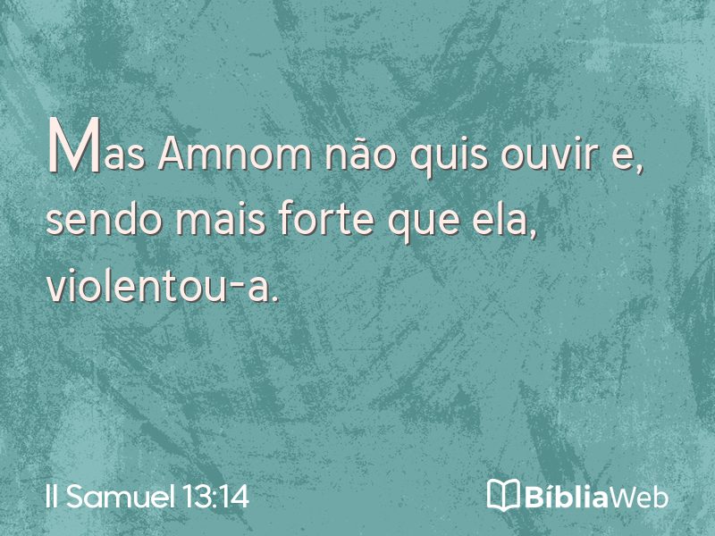 II Samuel 13:14 em imagem para compartilhar