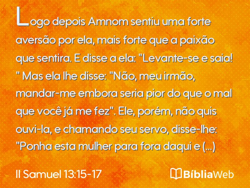 II Samuel 13:15-17 em imagem para compartilhar