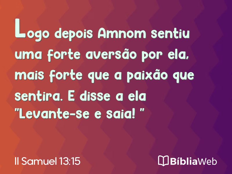 II Samuel 13:15 em imagem para compartilhar