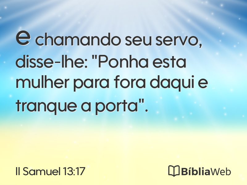 II Samuel 13:17 em imagem para compartilhar