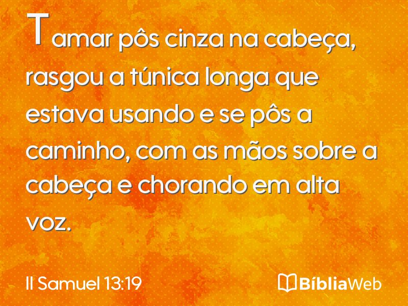 II Samuel 13:19 em imagem para compartilhar