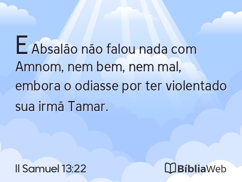 II Samuel 13:22 em imagem para compartilhar