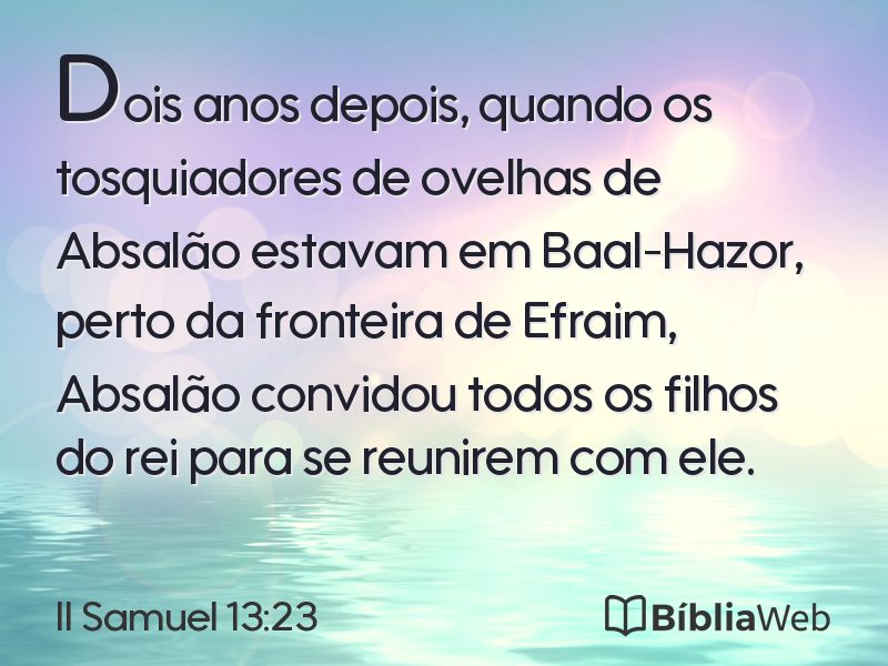 II Samuel 13:23 em imagem para compartilhar