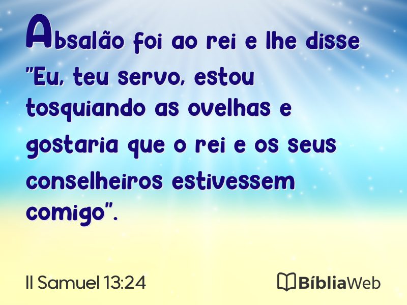 II Samuel 13:24 em imagem para compartilhar